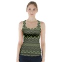 Boho Sage Green Black Racer Back Sports Top View1