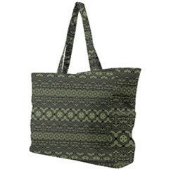 Boho Sage Green Black Simple Shoulder Bag by SpinnyChairDesigns