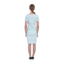 Boho Baby Blue Pattern Classic Short Sleeve Midi Dress View2