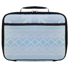 Boho Baby Blue Pattern Full Print Lunch Bag by SpinnyChairDesigns