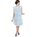 Boho Baby Blue Pattern Tie Up Tunic Dress View2