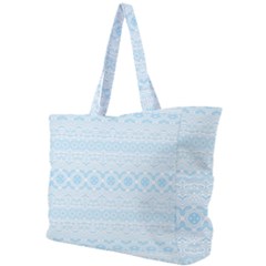 Boho Baby Blue Pattern Simple Shoulder Bag by SpinnyChairDesigns