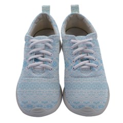 Boho Baby Blue Pattern Athletic Shoes by SpinnyChairDesigns