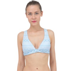 Boho Baby Blue Pattern Classic Banded Bikini Top