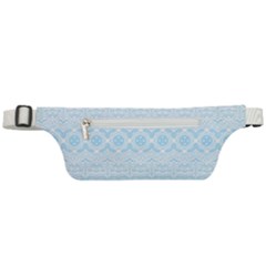 Boho Baby Blue Pattern Active Waist Bag by SpinnyChairDesigns