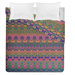 Boho Colorful Pattern Duvet Cover Double Side (queen Size) by SpinnyChairDesigns