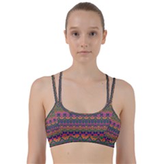 Boho Colorful Pattern Line Them Up Sports Bra by SpinnyChairDesigns