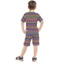 Boho Colorful Pattern Kids  Tee and Shorts Set View2