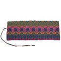 Boho Colorful Pattern Roll Up Canvas Pencil Holder (S) View1