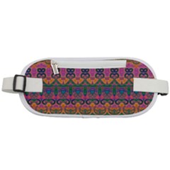 Boho Colorful Pattern Rounded Waist Pouch by SpinnyChairDesigns