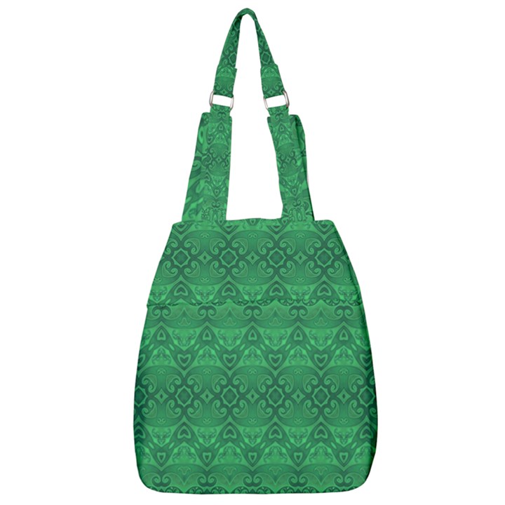 Boho Emerald Green Center Zip Backpack