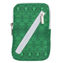 Boho Emerald Green Belt Pouch Bag (small) by SpinnyChairDesigns