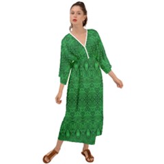 Boho Emerald Green Grecian Style  Maxi Dress by SpinnyChairDesigns