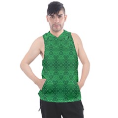 Boho Emerald Green Men s Sleeveless Hoodie by SpinnyChairDesigns