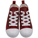 Boho Red Gold Kids  Mid-Top Canvas Sneakers View1