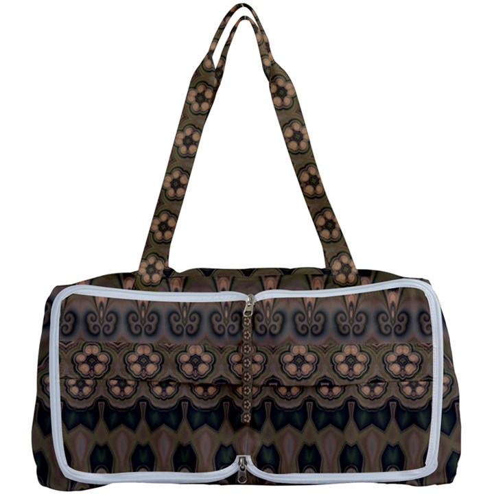 Boho Green Brown Pattern Multi Function Bag