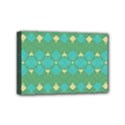 Boho Green Blue Checkered Mini Canvas 6  x 4  (Stretched) View1