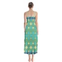 Boho Green Blue Checkered Button Up Chiffon Maxi Dress View2