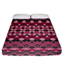 Boho Pink Grey  Fitted Sheet (Queen Size) View1