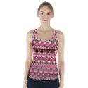 Boho Pink Grey  Racer Back Sports Top View1