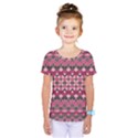 Boho Pink Grey  Kids  One Piece Tee View1