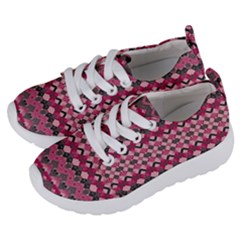 Boho Pink Grey  Kids  Lightweight Sports Shoes by SpinnyChairDesigns