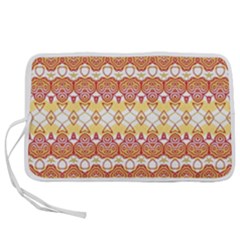 Boho Red Gold White Pen Storage Case (s) by SpinnyChairDesigns