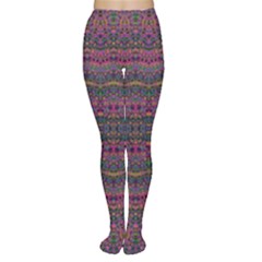 Boho Pink Mauve Blue Tights by SpinnyChairDesigns