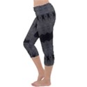 Boho Black Grey Pattern Capri Yoga Leggings View2