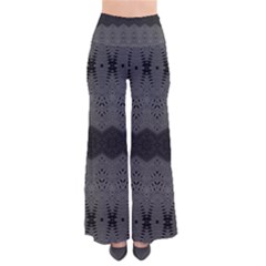 Boho Black Grey Pattern So Vintage Palazzo Pants by SpinnyChairDesigns