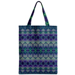 Boho Purple Teal Zipper Classic Tote Bag by SpinnyChairDesigns