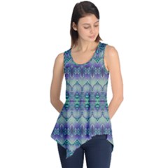 Boho Purple Teal Sleeveless Tunic by SpinnyChairDesigns