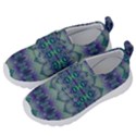 Boho Purple Teal Kids  Velcro No Lace Shoes View2