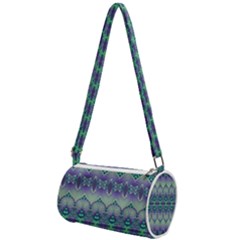 Boho Purple Teal Mini Cylinder Bag by SpinnyChairDesigns