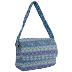 Boho Purple Teal Courier Bag by SpinnyChairDesigns