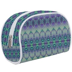 Boho Purple Teal Makeup Case (large) by SpinnyChairDesigns