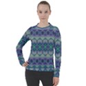 Boho Purple Teal Women s Pique Long Sleeve Tee View1