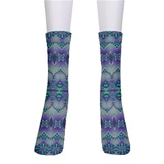 Boho Purple Teal Men s Crew Socks