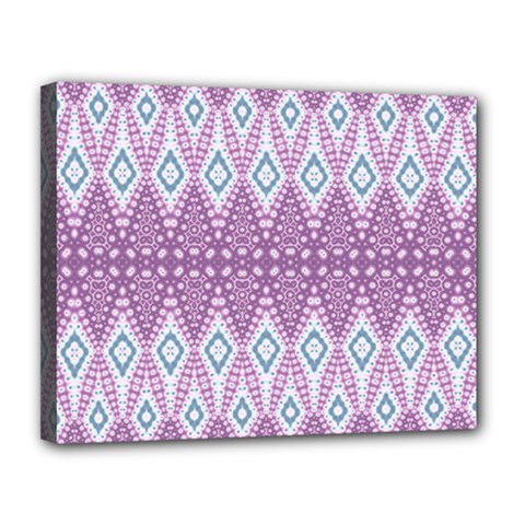 Boho Violet Purple Canvas 14  X 11  (stretched) by SpinnyChairDesigns