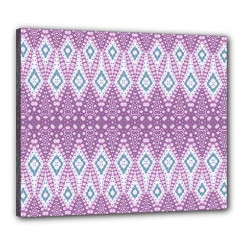 Boho Violet Purple Canvas 24  X 20  (stretched) by SpinnyChairDesigns