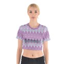 Boho Violet Purple Cotton Crop Top View1