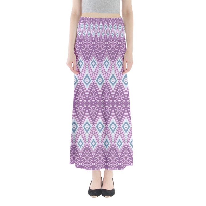 Boho Violet Purple Full Length Maxi Skirt