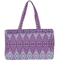 Boho Violet Purple Canvas Work Bag by SpinnyChairDesigns