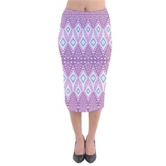 Boho Violet Purple Velvet Midi Pencil Skirt by SpinnyChairDesigns