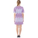 Boho Violet Purple Sixties Short Sleeve Mini Dress View2