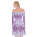 Boho Violet Purple Off Shoulder Skater Dress View2