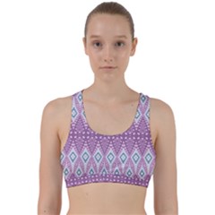 Boho Violet Purple Back Weave Sports Bra by SpinnyChairDesigns