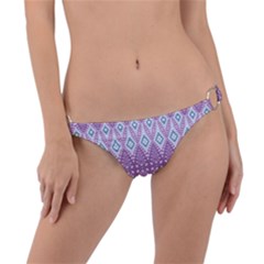 Boho Violet Purple Ring Detail Bikini Bottom by SpinnyChairDesigns