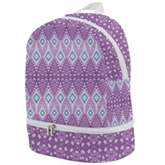 Boho Violet Purple Zip Bottom Backpack by SpinnyChairDesigns