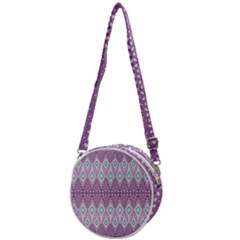 Boho Violet Purple Crossbody Circle Bag